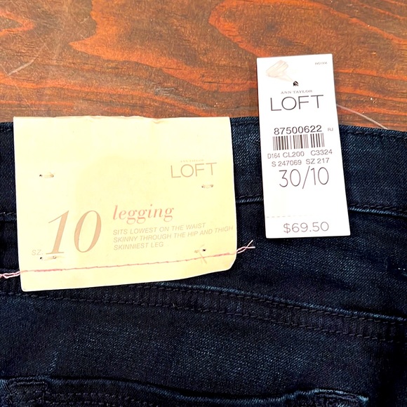 NWT LOFT Denim Leggings size 10 - Picture 6 of 7
